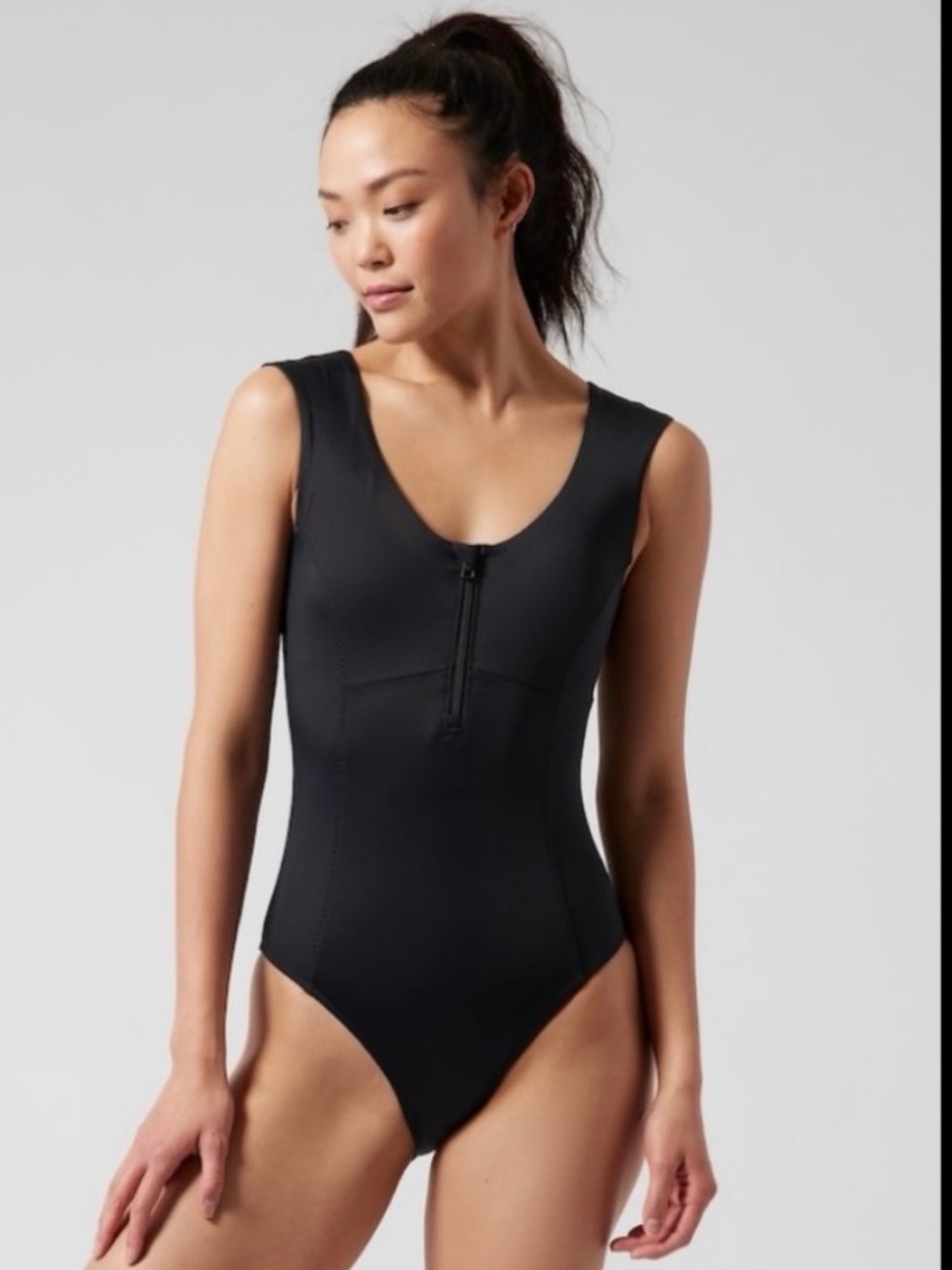 Athleta Deep Sea Open Back  one piece xs